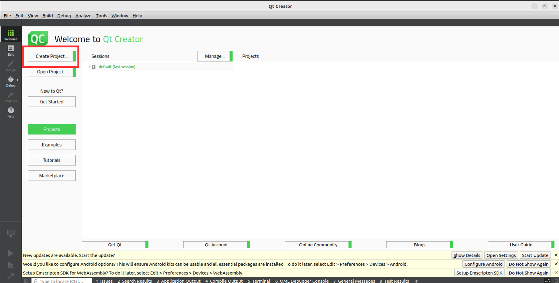 Creating Project Step 1